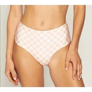 XL Women's Peixoto Sam High Waisted Bikini Swim Bottom Beige Riviera